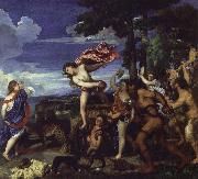 TIZIANO Vecellio bacchus och ariaden oil painting